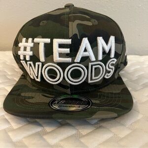 NWOT KBETHOS #TEAM WOODS Green Camo Snapback‎ Hat Camouflage KB Ethos